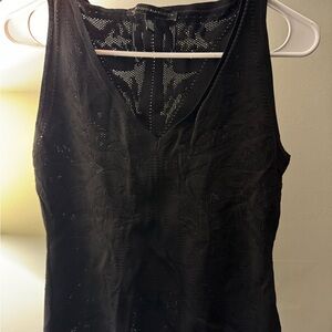 White House Black Market Black Lace Tank Top